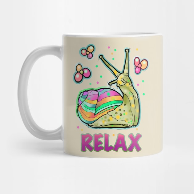 Relax, cute snail design by weilertsen